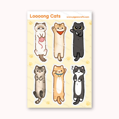 Long Cats Classic Sticker Sheet