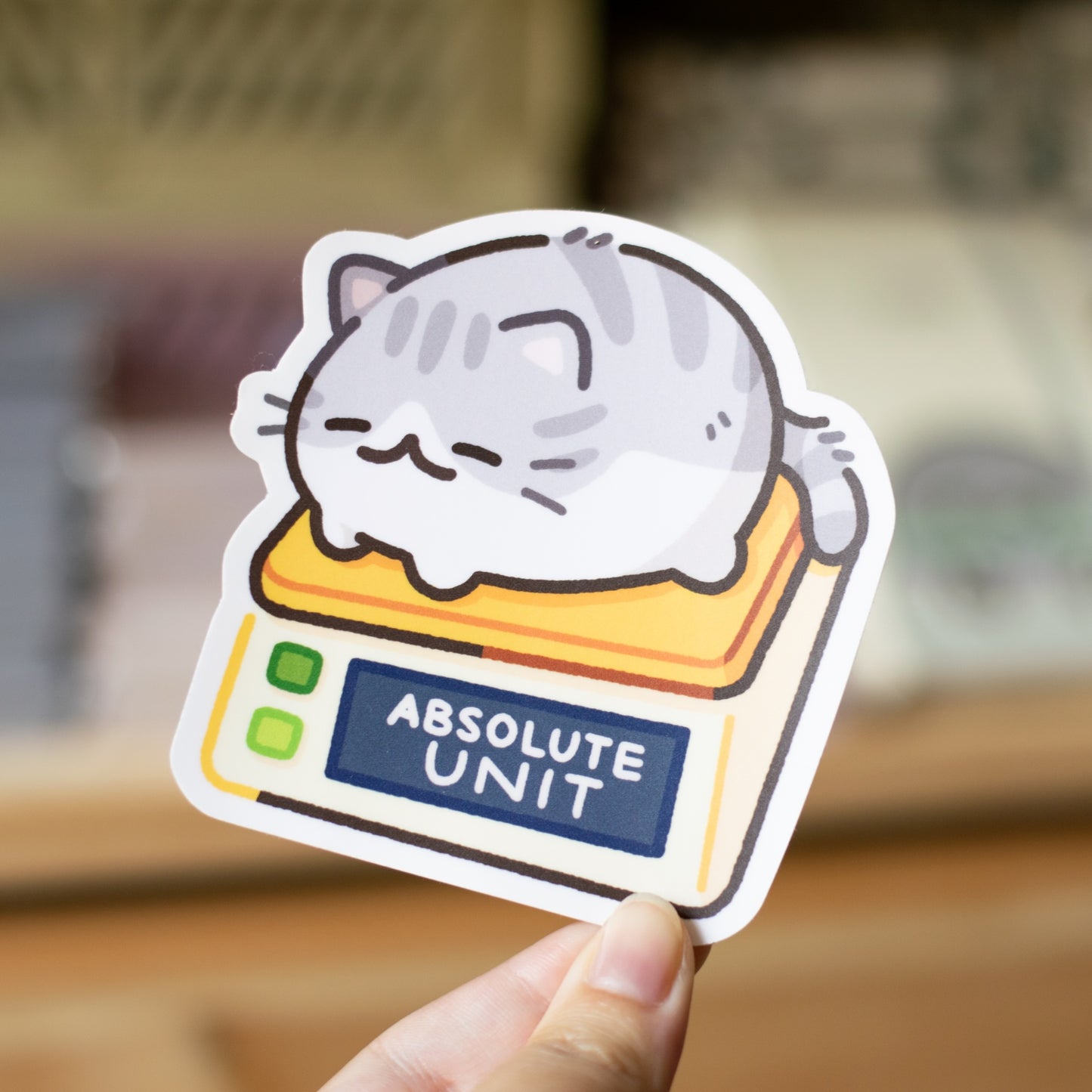 Absolute Unit Mega Cat Giant Matte Sticker