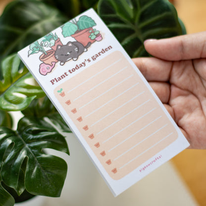 Tuxie Plant Today's Garden Checklist Memo Pad (S)