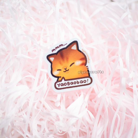 Yaobaobao Meme Cat Mini Matte Sticker