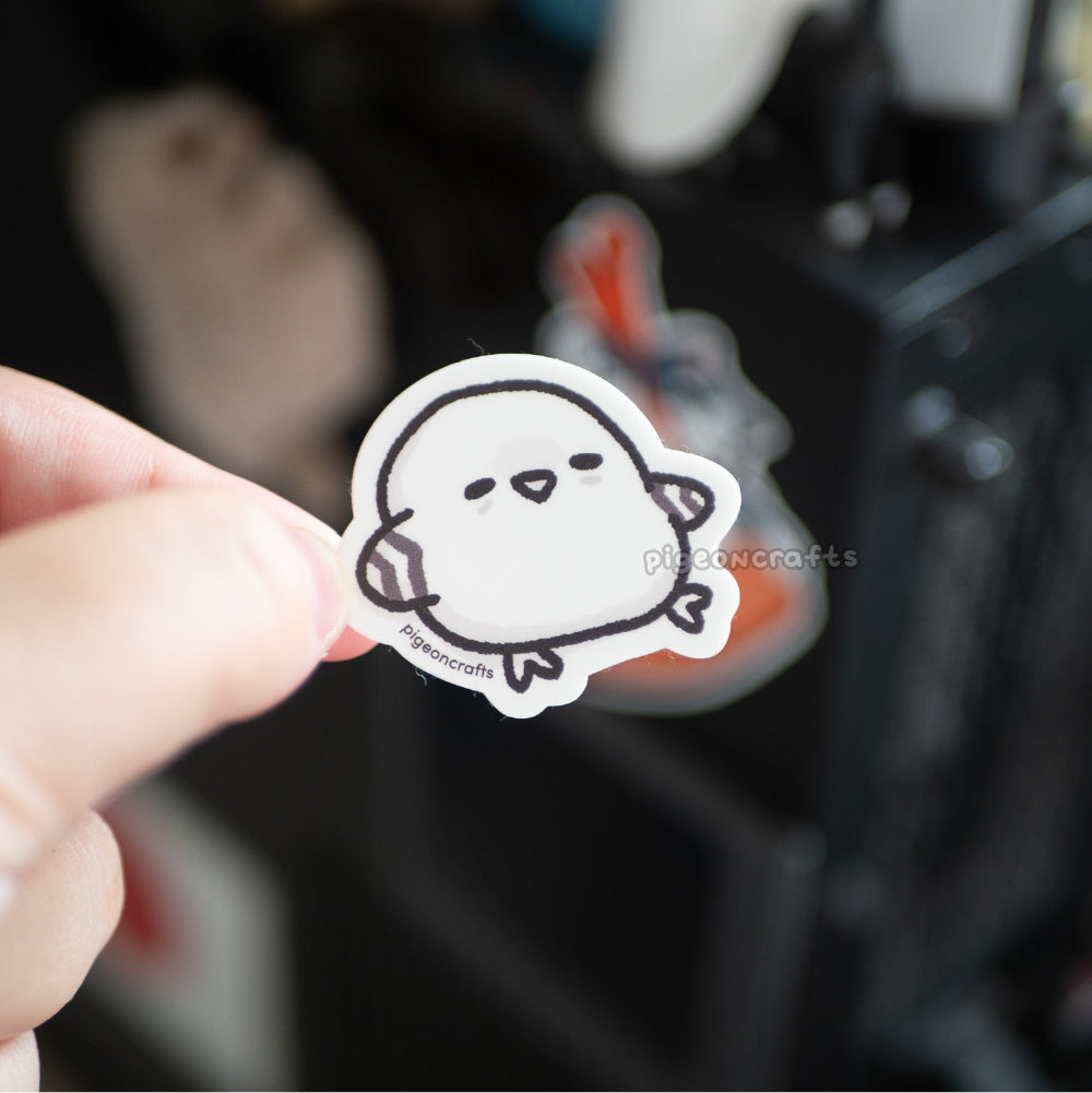 Tired Pigeon Mini Matte Sticker