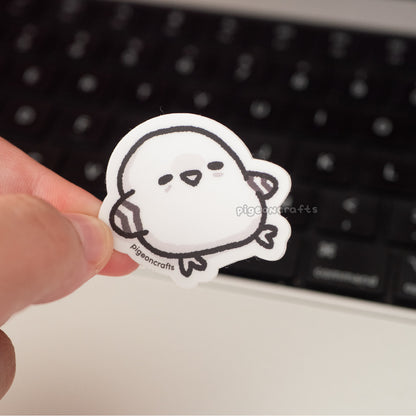 Tired Pigeon Mini Matte Sticker