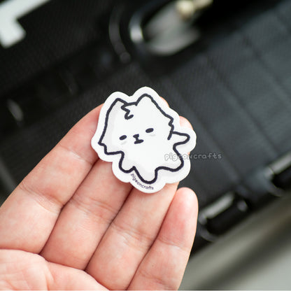 Tired Wolfy Mini Matte Sticker