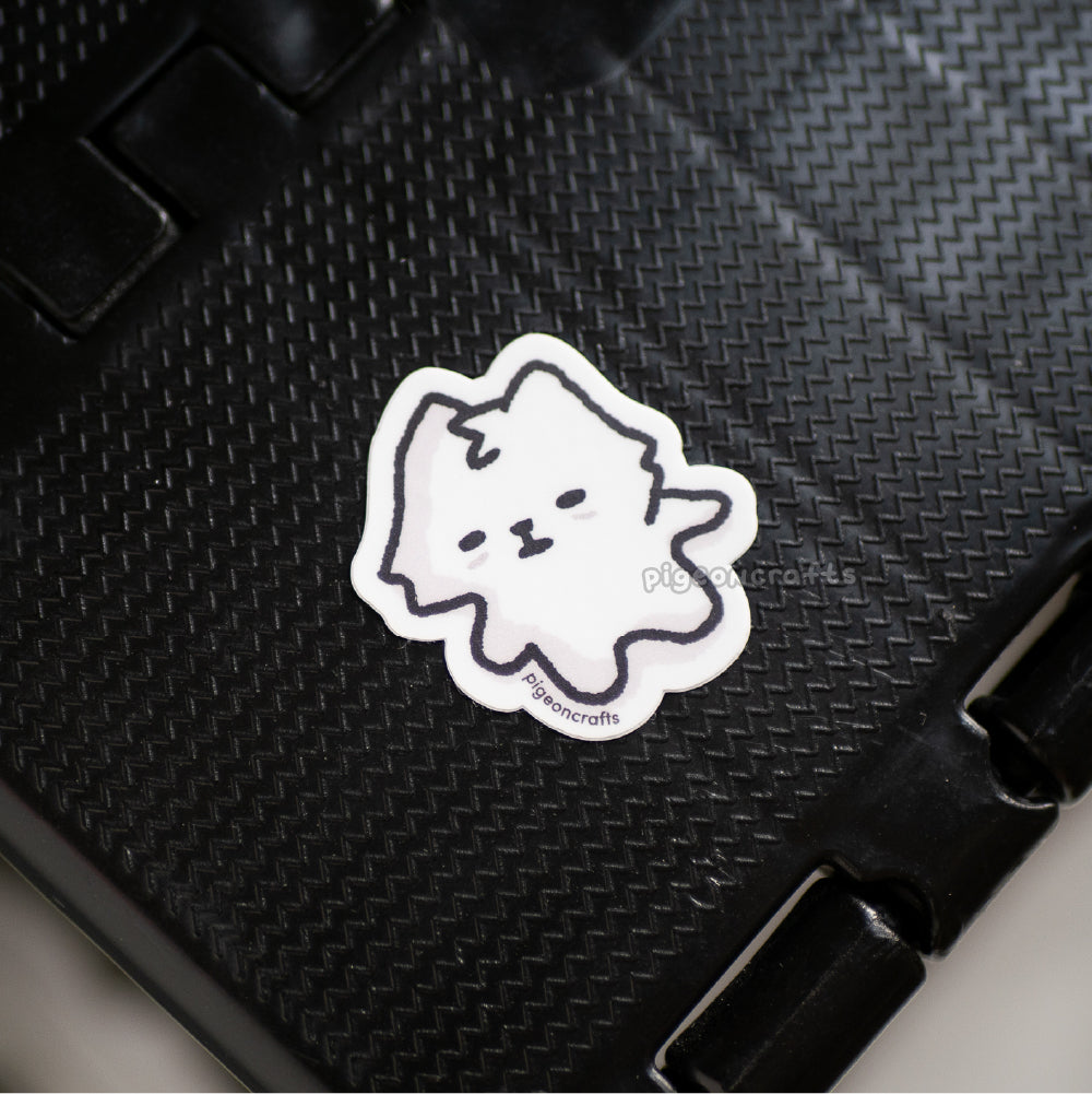 Tired Wolfy Mini Matte Sticker