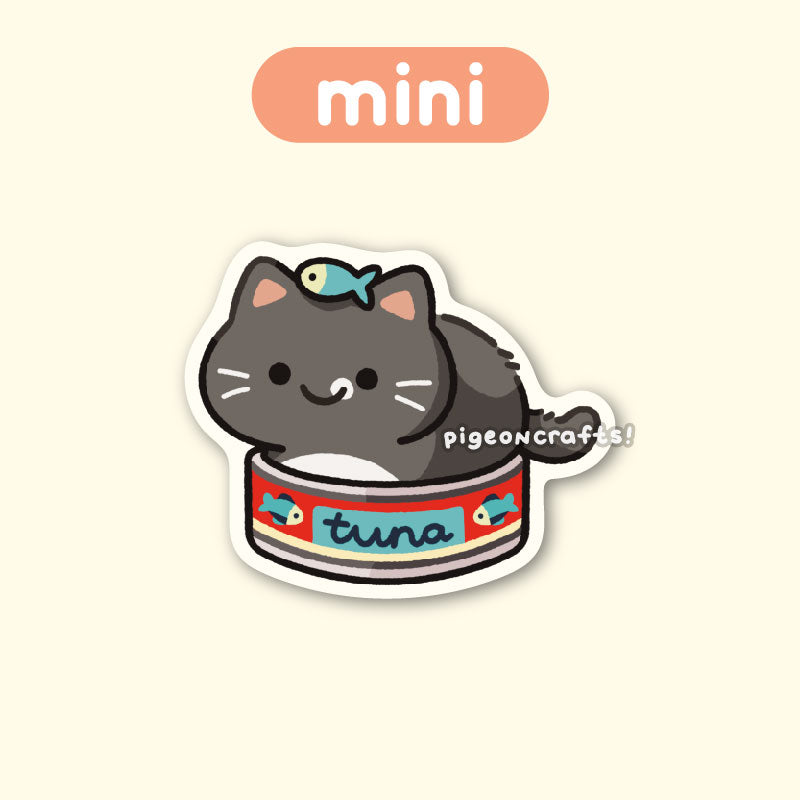 Tuxie Tuna Can Mini Matte Sticker