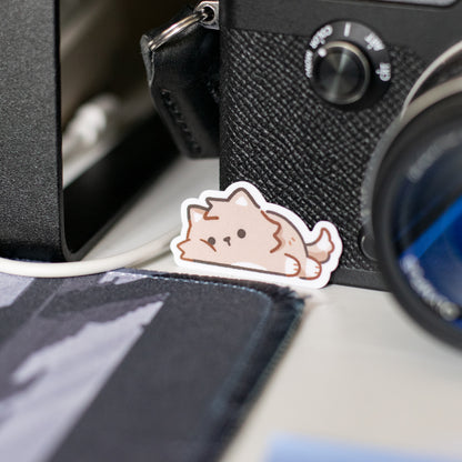 Lying Down Wolfy Mini Matte Sticker