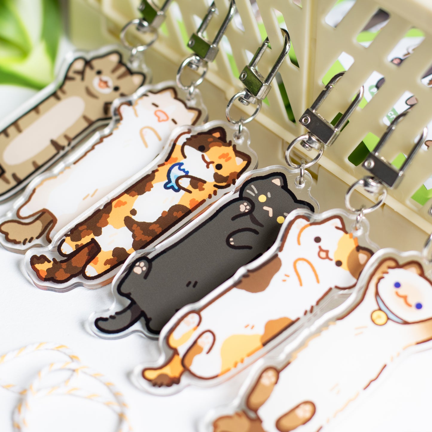 Long cats Mystery Keychain V3 (6 designs)