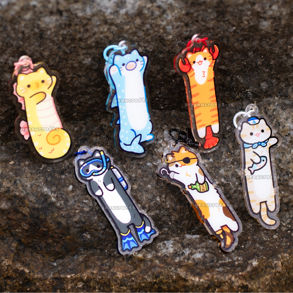 Mystery Long Sea Kitties (6 Designs)