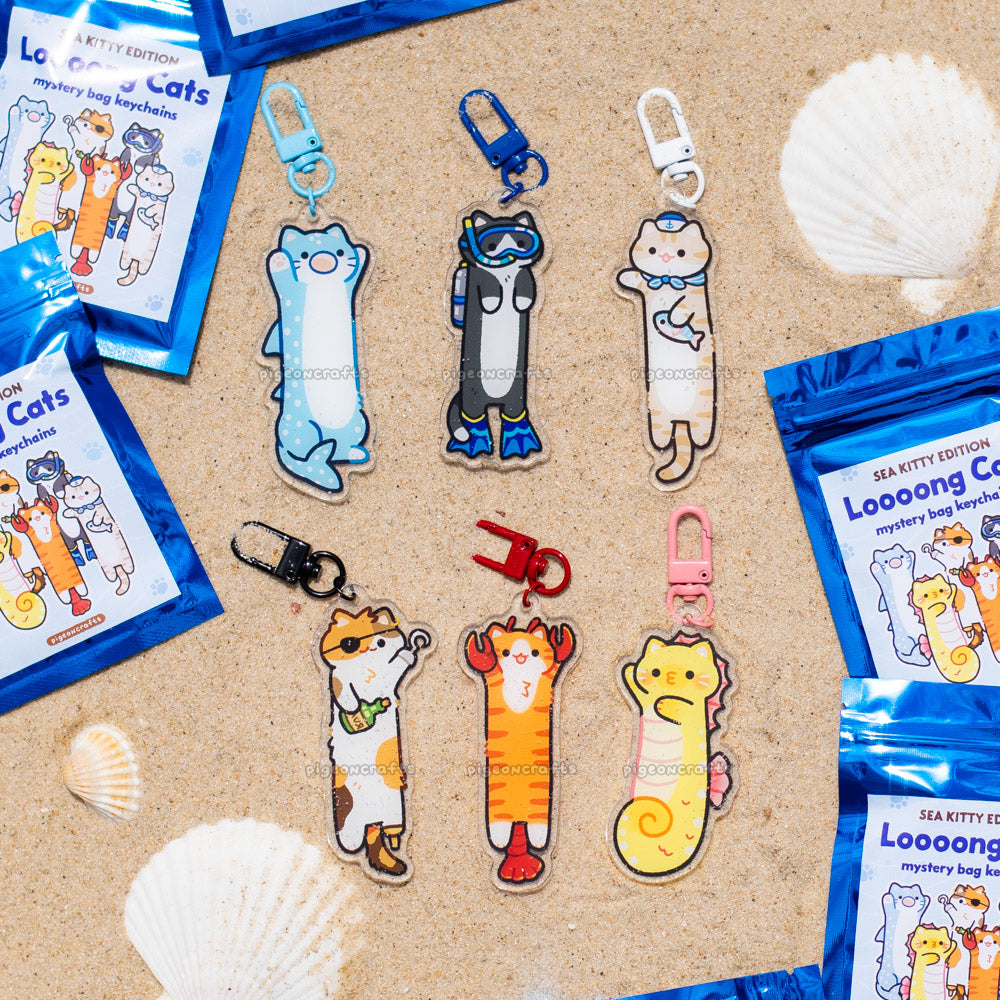 Mystery Long Sea Kitties (6 Designs)