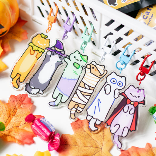 Mystery Spooky Long Cats (7 Designs)