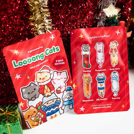 Mystery Long Cats Xmas Edition (6 Designs)