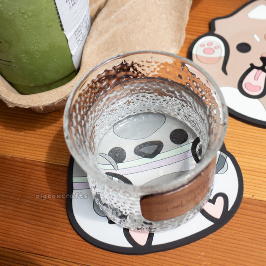 Squished Pigeon Rubber Coaster