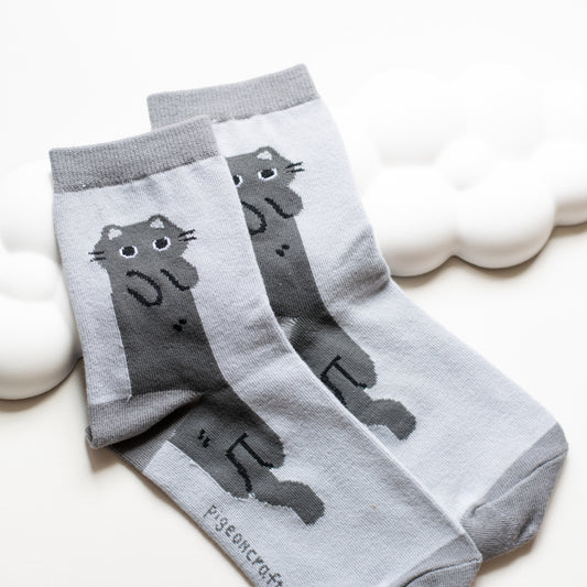 Long Cats Socks (Black)