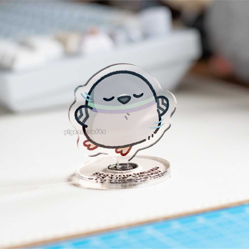 Delulu Solulu Pigeon Spinning Standee