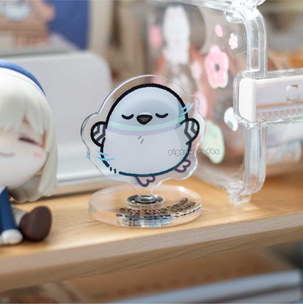 Delulu Solulu Pigeon Spinning Standee