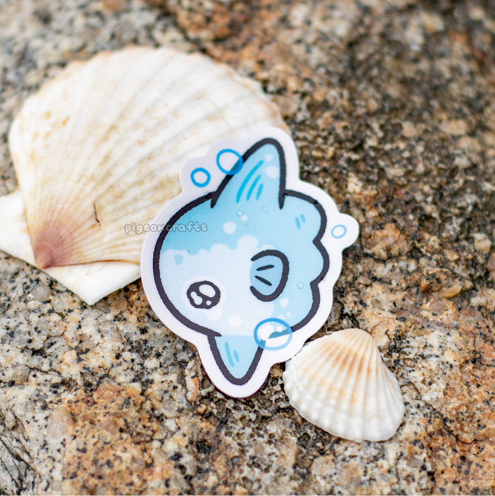 Sobbing Sunfish Matte Sticker