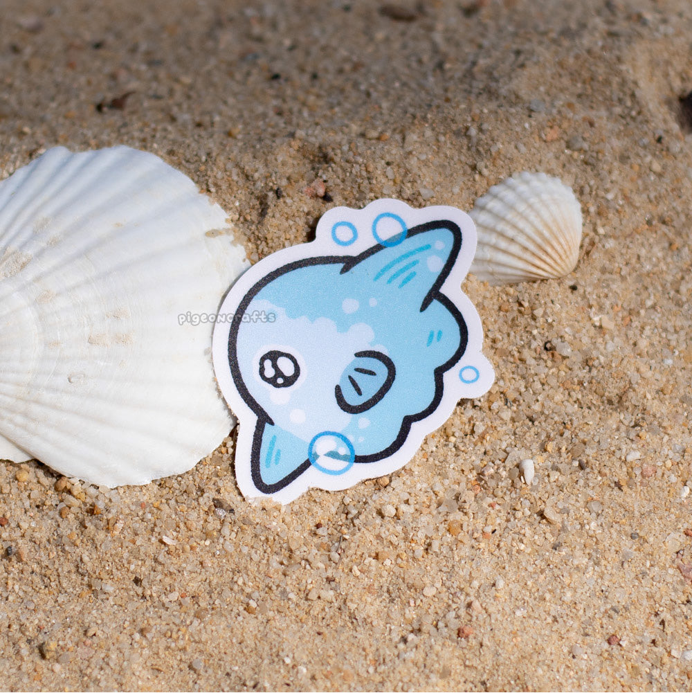 Sobbing Sunfish Matte Sticker