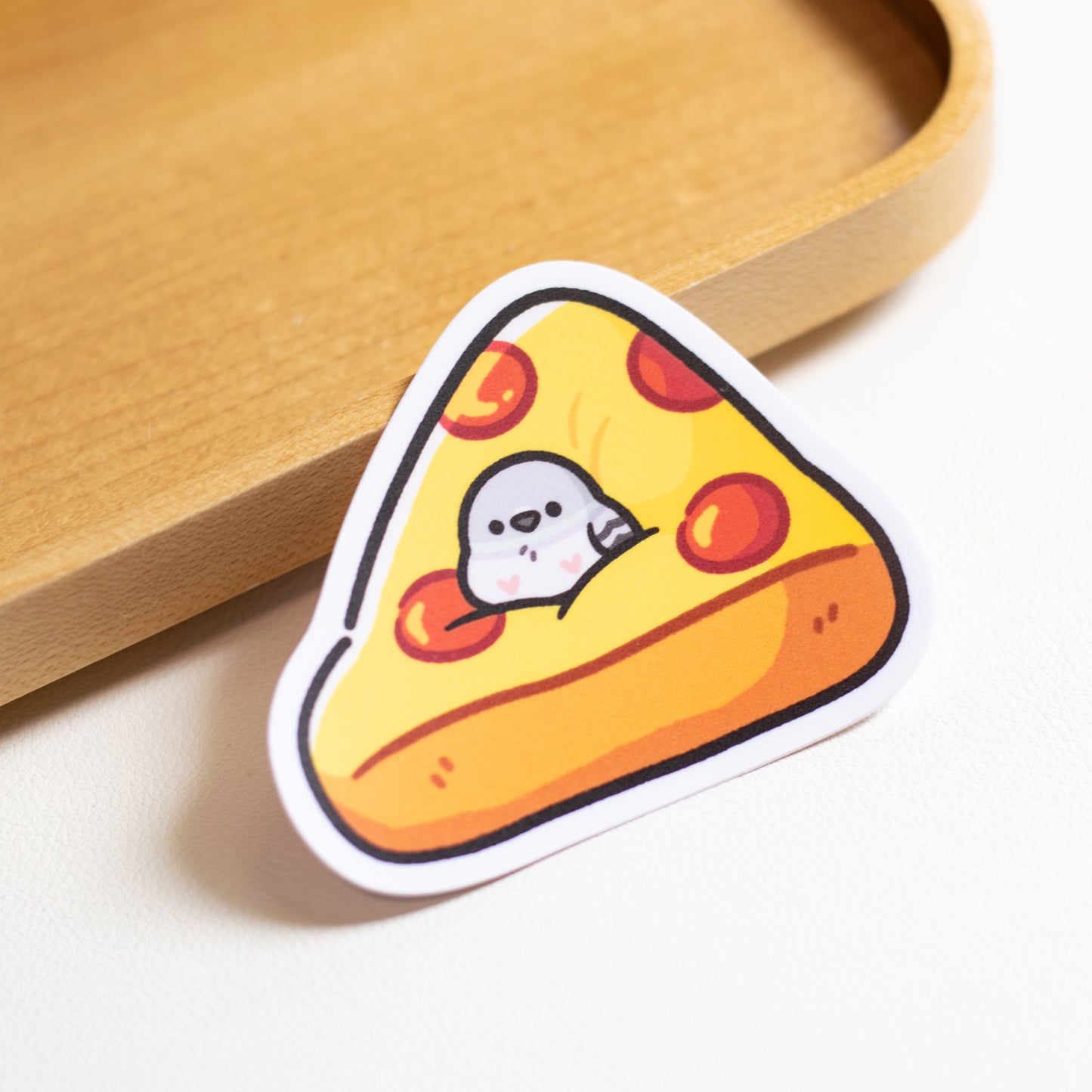 Pigeon on Pizza Couch Matte Sticker