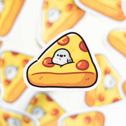 Pigeon on Pizza Couch Matte Sticker