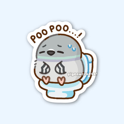 Poo Poo Pigeon Matte Sticker