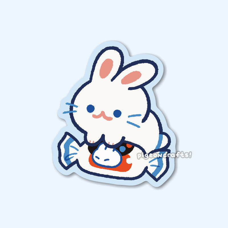 White Rabbit Candy Matte Sticker – Pigeoncrafts