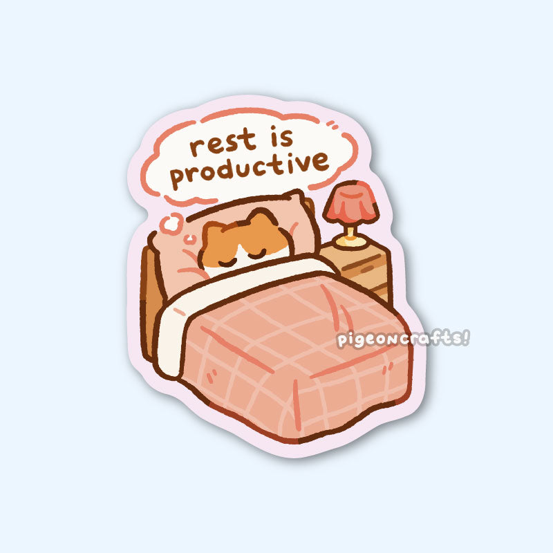 Rest is Productive Matte Sticker – Pigeoncrafts
