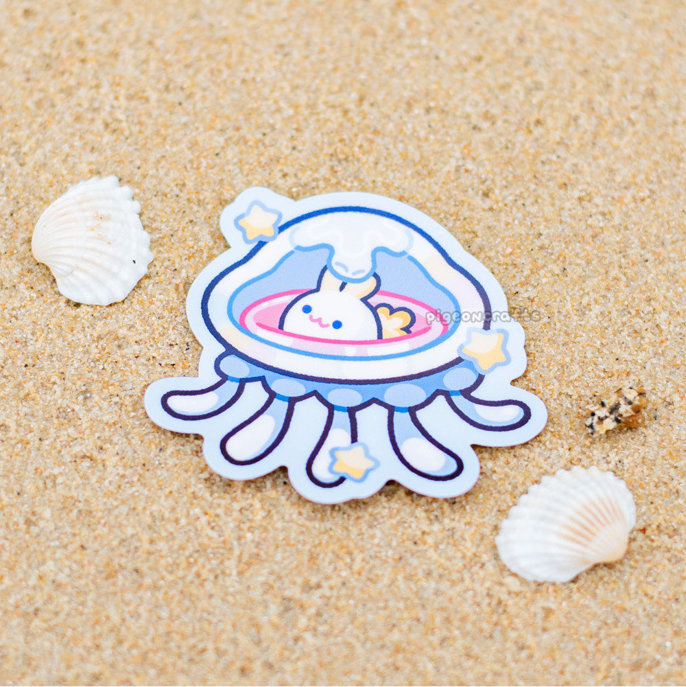 Seabunny's Jellyfish UFO Matte Sticker