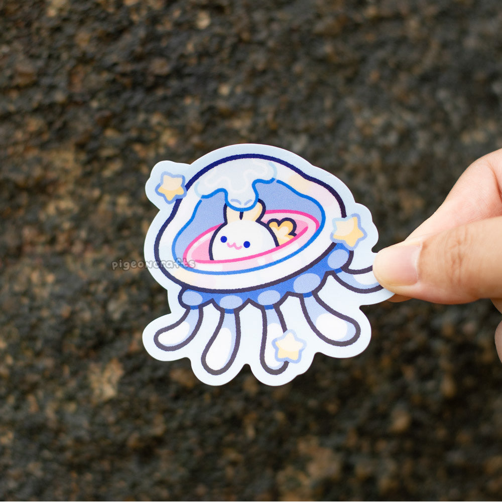 Seabunny's Jellyfish UFO Matte Sticker