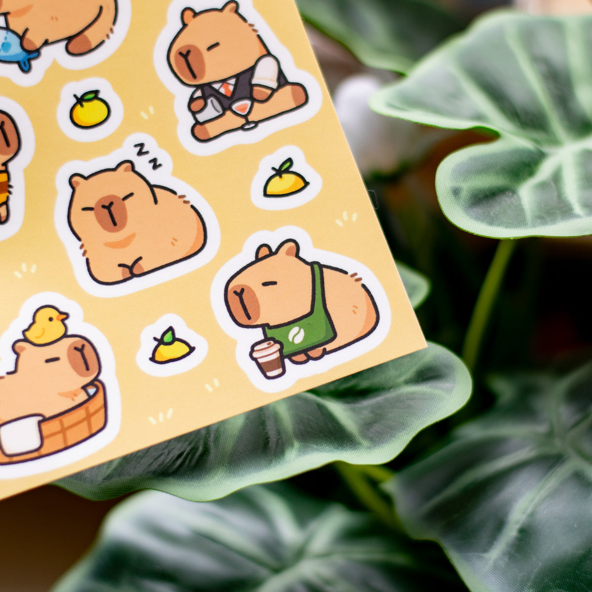 Capybara Sticker Sheet – Pigeon Crafts