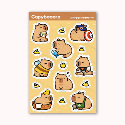 Capybara Sticker Sheet