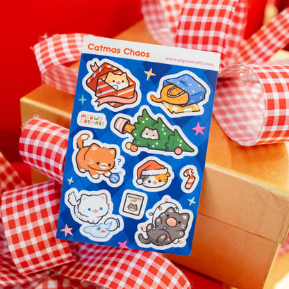 Catmas Chaos Sticker Sheet