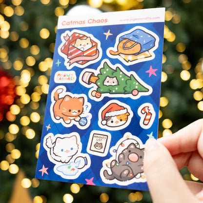 Catmas Chaos Sticker Sheet