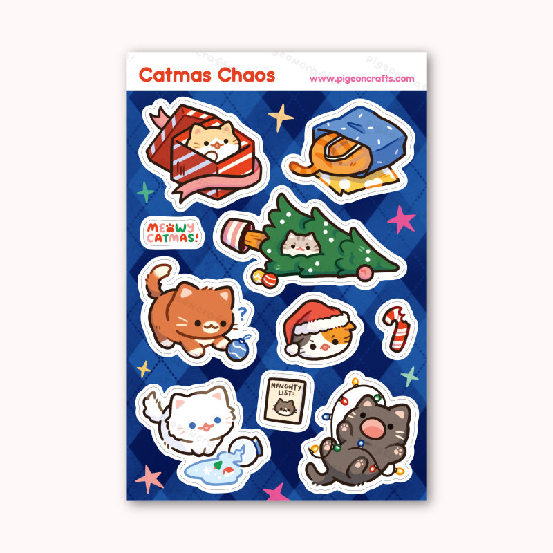 Catmas Chaos Sticker Sheet