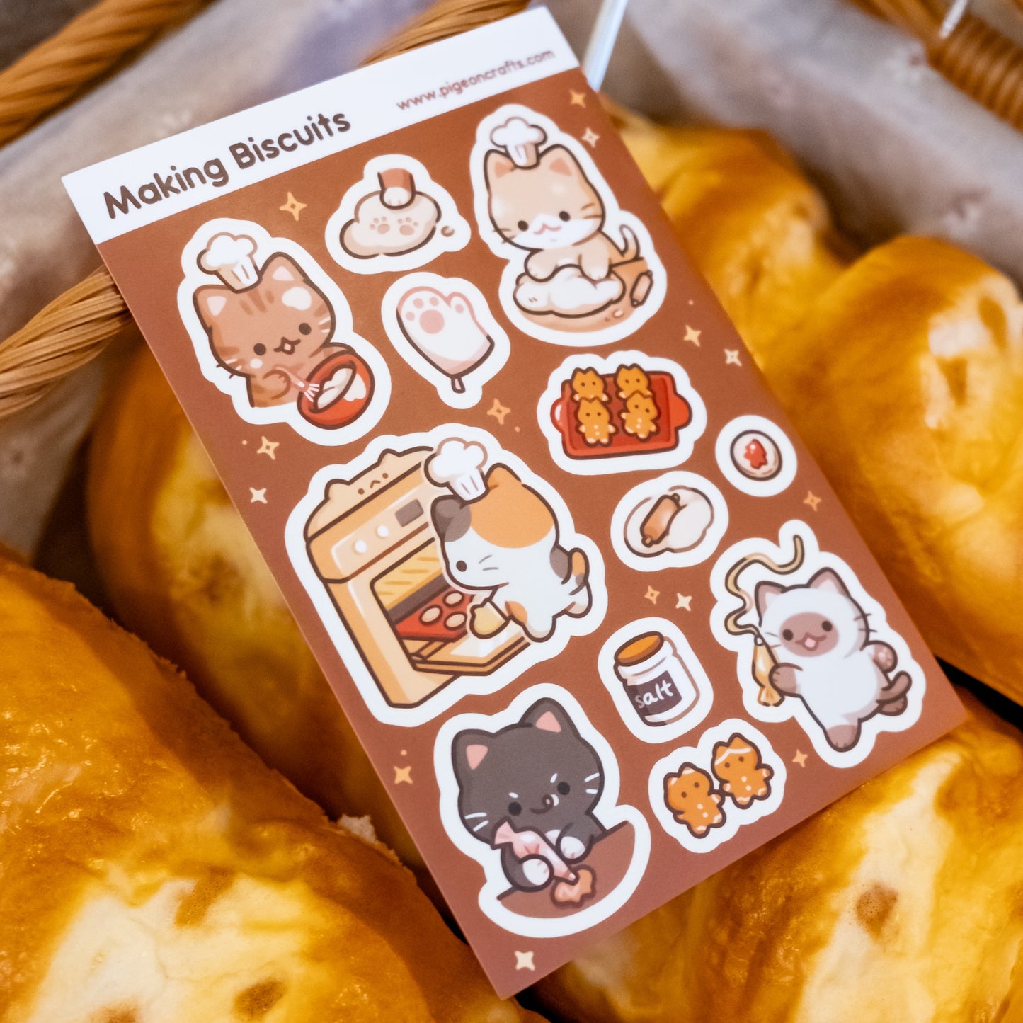 Cats Making Biscuits Sticker Sheet