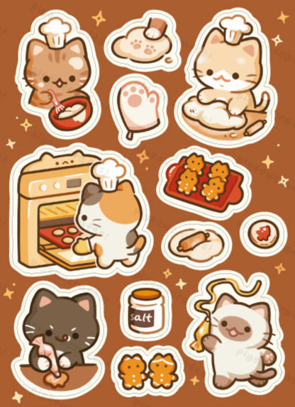 Cats Making Biscuits Sticker Sheet