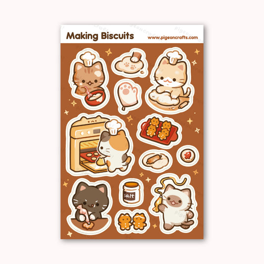 Cats Making Biscuits Sticker Sheet