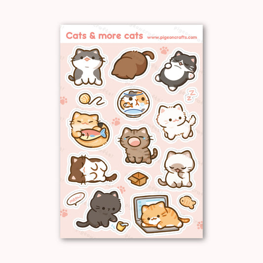 Cats and More Cats "The Sequel" Sticker Sheet