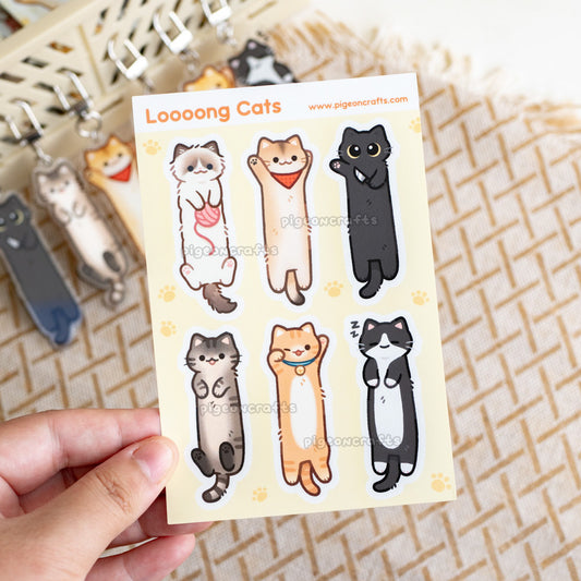 Long Cats Classic Sticker Sheet