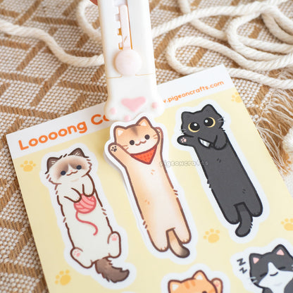 Long Cats Classic Sticker Sheet
