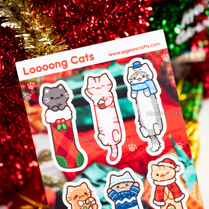 Long Cats Xmas Edition Sticker Sheet