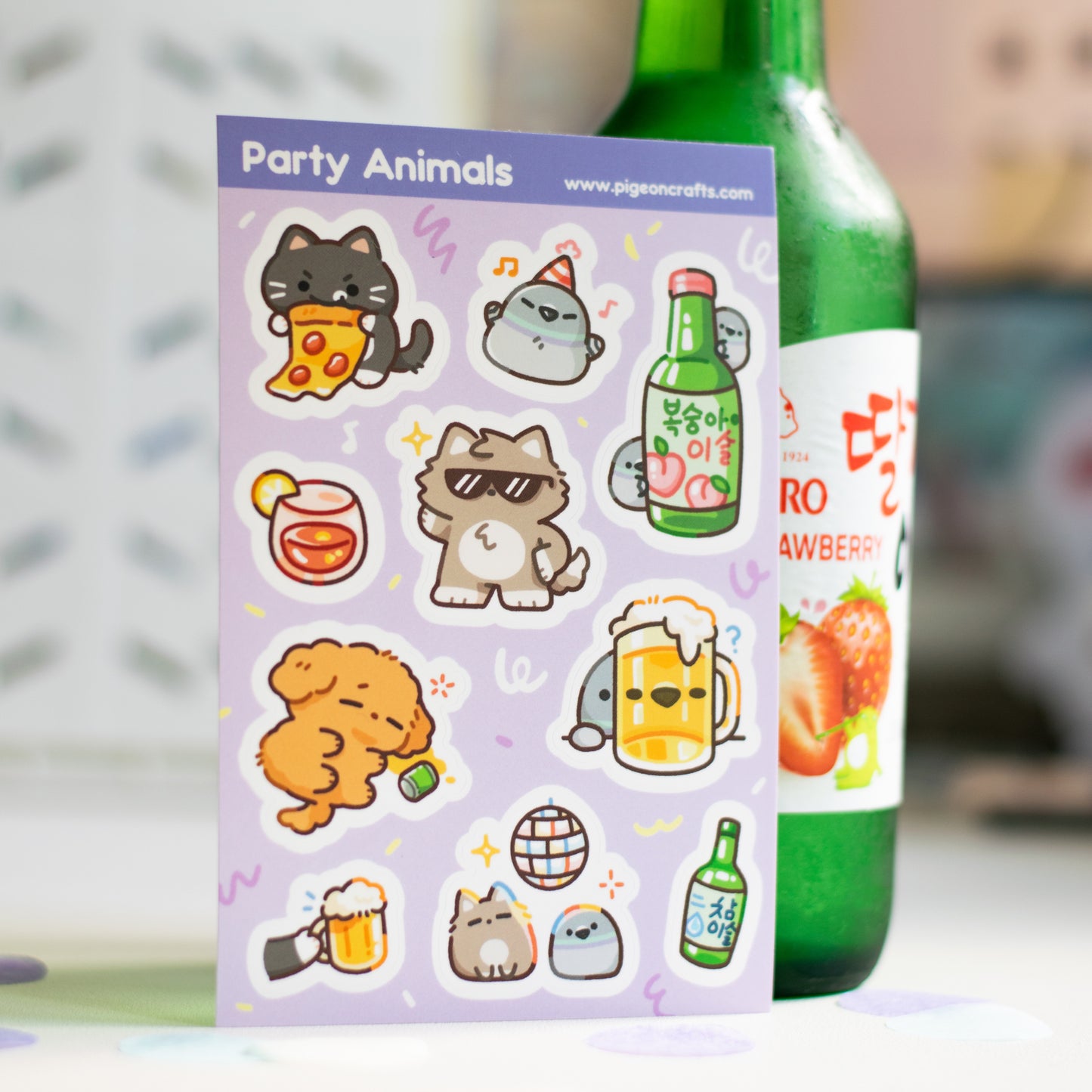 Party Animals Sticker Sheet