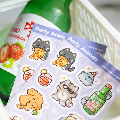 Party Animals Sticker Sheet