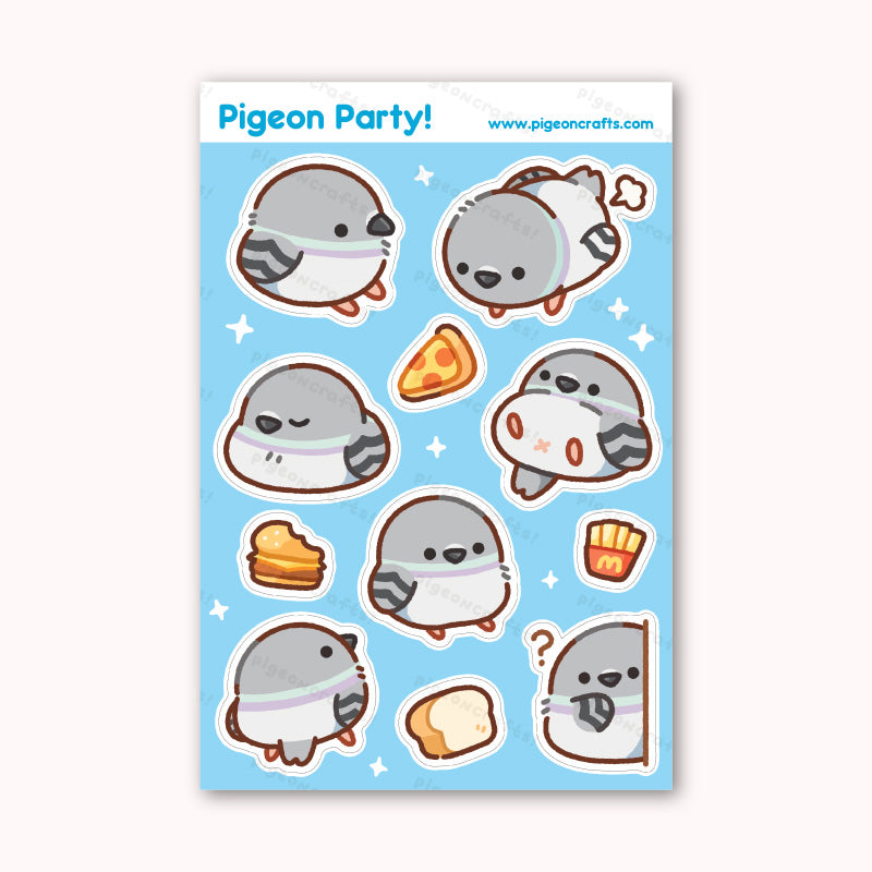 Pigeon Party Sticker Sheet