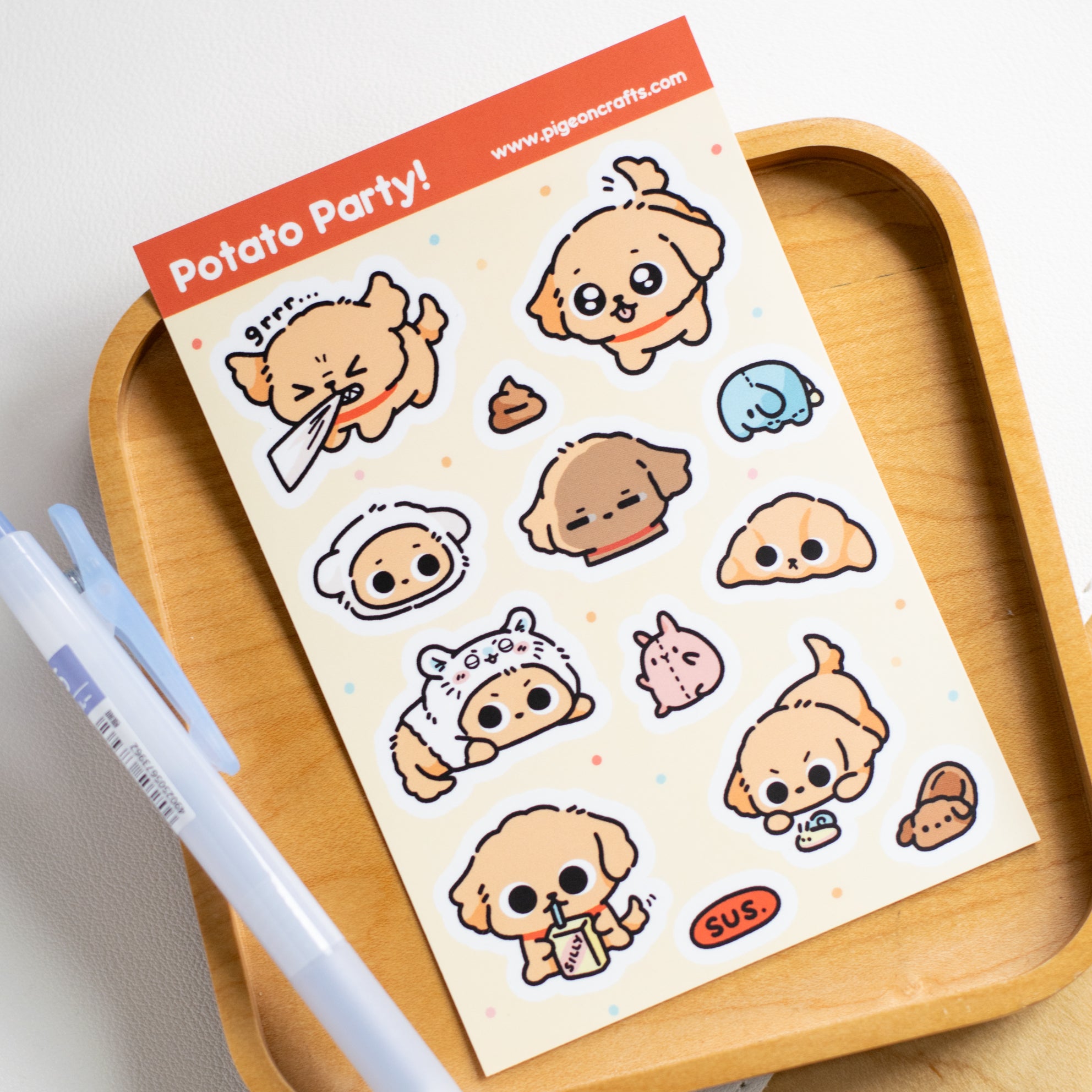 Potato Party Sticker Sheet – Pigeon Crafts