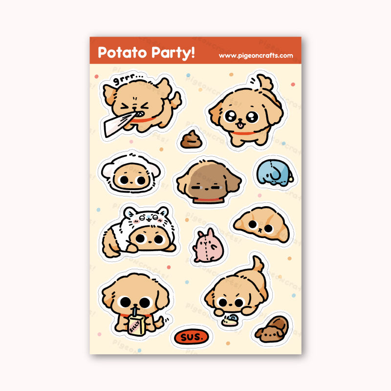 Potato Party Sticker Sheet