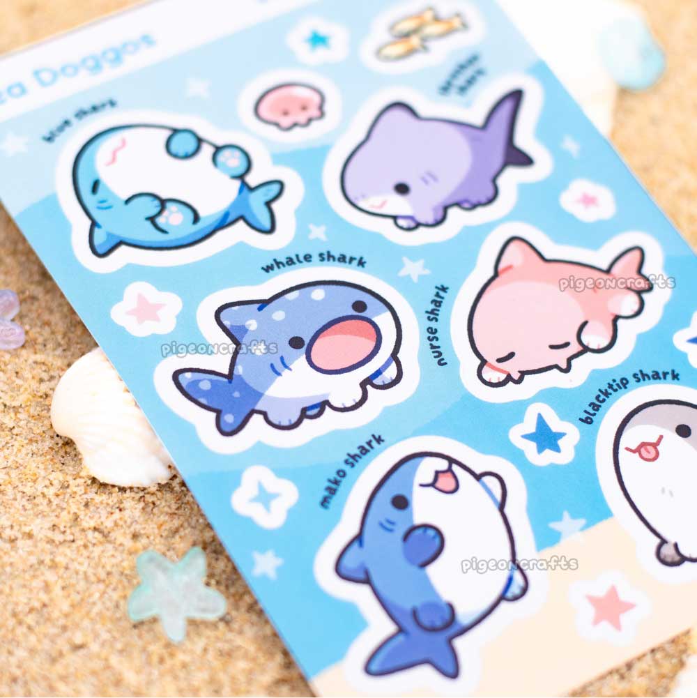 Sharks are Sea Doggos Sticker Sheet