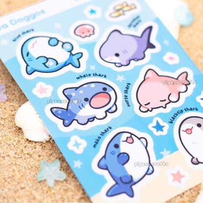 Sharks are Sea Doggos Sticker Sheet