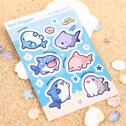 Sharks are Sea Doggos Sticker Sheet