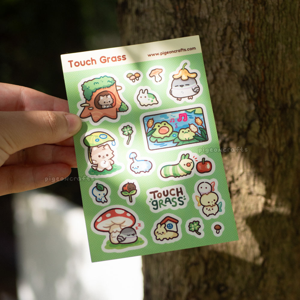 Touch Grass Sticker Sheet