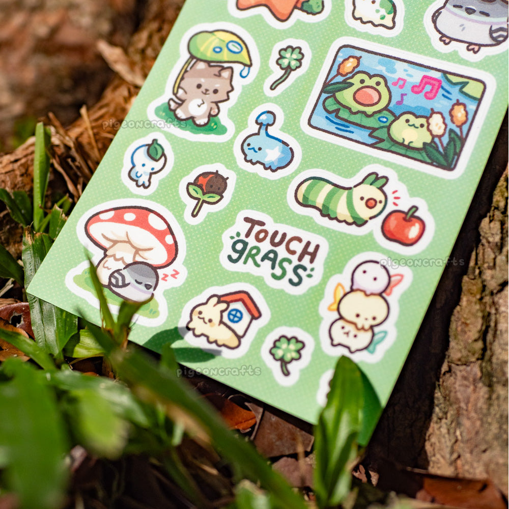 Touch Grass Sticker Sheet